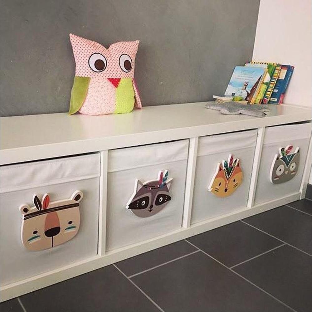 Décorations murales en bois "Animaux Hippies"