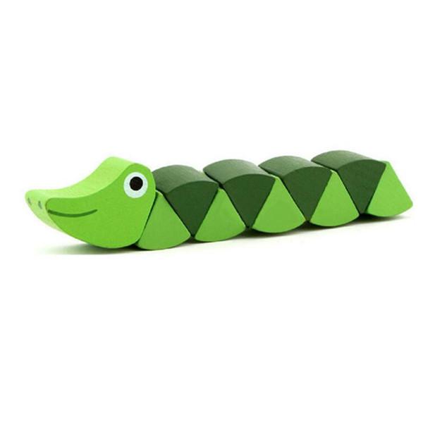Chenille et Crocodile flexible en bois | Montessori