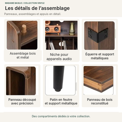 Panneaux, niche audio, assemblages et appuis du meuble