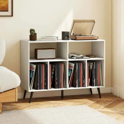 Meuble vinyle blanc 100 cm dans le salon