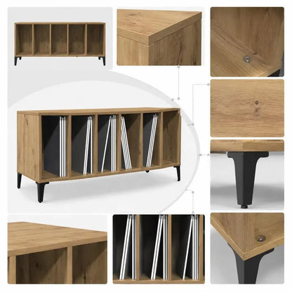 Console vinyle — détails des panneaux et pieds