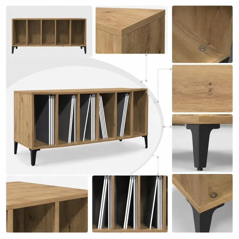 Console vinyle — détails des panneaux et pieds