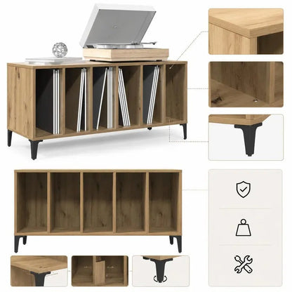 Console vinyle — vues des rangements et finitions