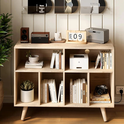 Meuble bois clair 100 cm — vue de face avec rangements