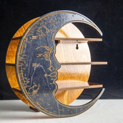 Étagère murale bois - Bibliothèque murale - Moon