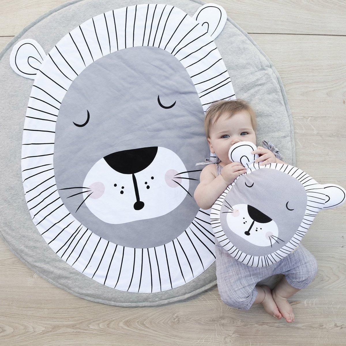 Tapis animaux en coton pour chambre bébé et enfant