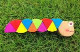 Chenille et Crocodile flexible en bois | Montessori