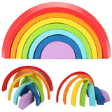 Arc-en-ciel en bois multicolore | Montessori