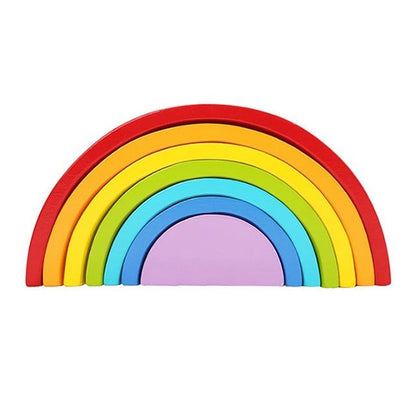 Arc-en-ciel en bois multicolore | Montessori