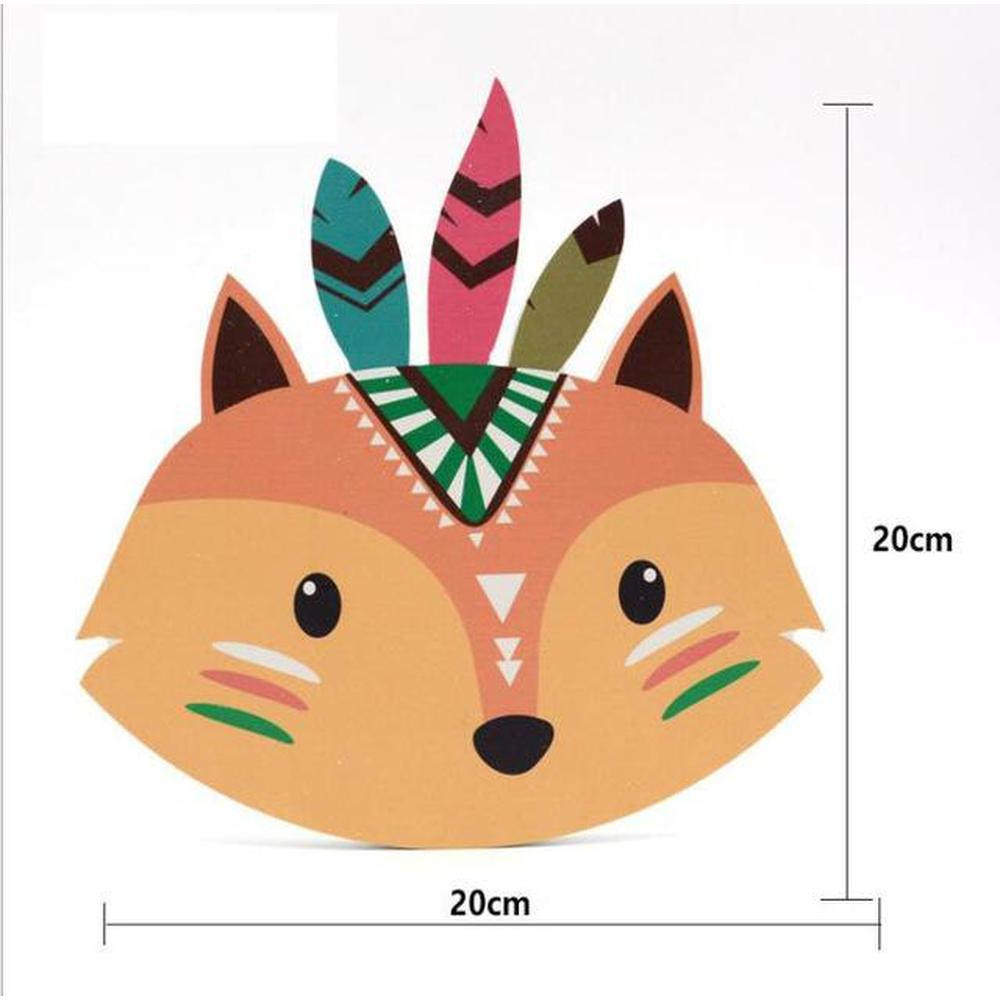 Décorations murales en bois  "Animaux Hippies"